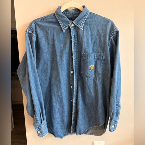 Vintage Ralph Lauren chambray denim button down shirt - Picture 3 of 7